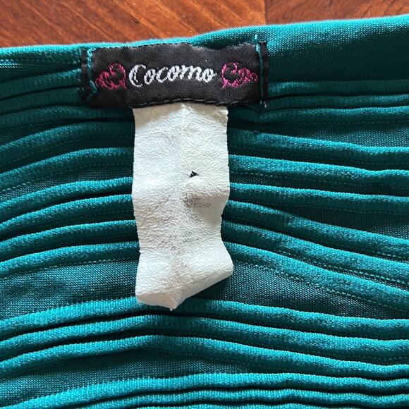 Cocomo Size L Teal Textured Knit Top Sleeveless - Picture 5 of 7